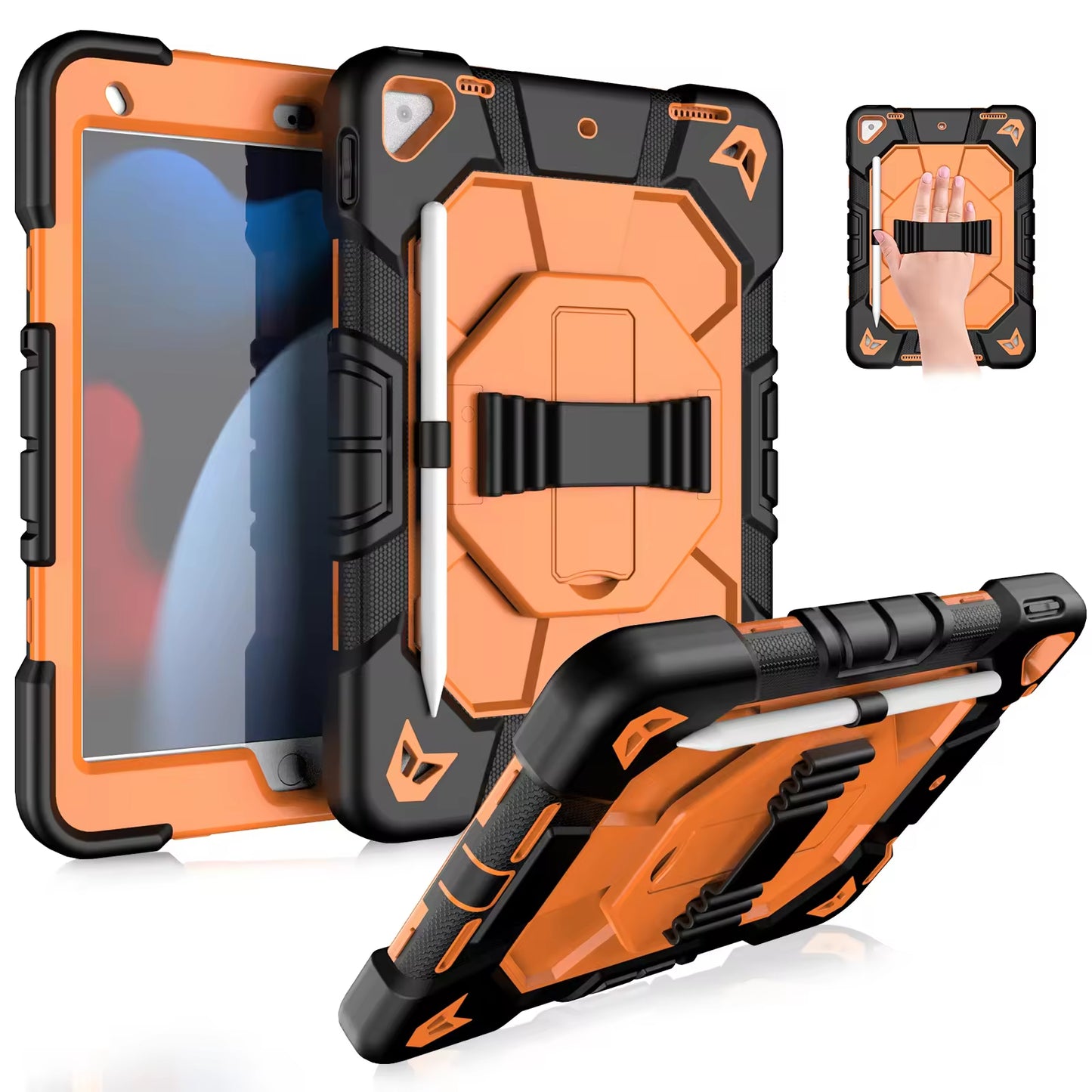 Wrist 360 Strap Tablet Cover Case For iPad 7/8/9th 10.2 inch